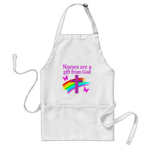 HÜBSCHES RAINBOW- UND CROSS-NURSING-DESIGN SCHÜRZE