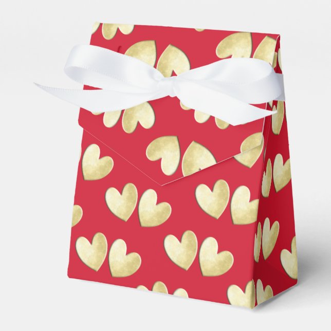 Hübsches Red Gold Personalisiert Geschenkschachtel (Vorderseite)