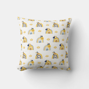 Hübsches Regenbogen-Sommermuster Kissen