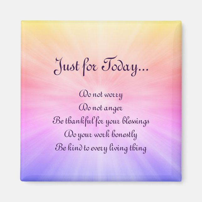 Hübsches Regenbogendesign von Reiki Principles Magnet (Vorne)