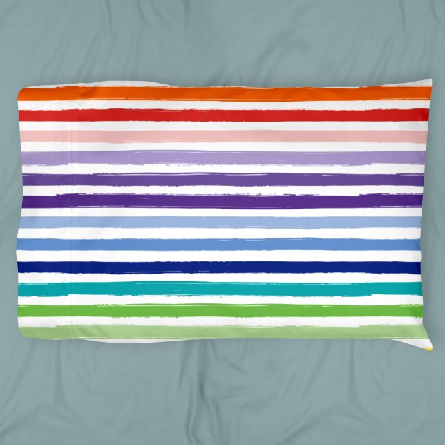 Hübsches Regenbogenmuster Kissenbezug (Add a bright rainbow touch to your bedroom with this colorful pillowcase!)