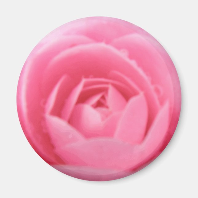 Hübsches Rosa Blume Magnet (Vorne)