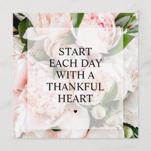 Hübsches Rosa Blumen Dankeschön Mitteilungskarte