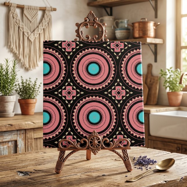 Hübsches rosa Boho Mosaikmuster Fliese (Von Creator hochgeladen)