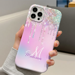 Hübsches rosa Einhorn Regenbogen Glitter Tropfen M Case-Mate iPhone Hülle