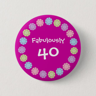 Hübsches Rosa fabelhaft 40 Button