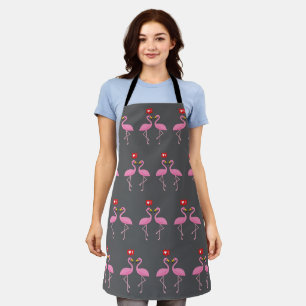 Hübsches Rosa Flamingo wie Herz Pastell-Muster Schürze