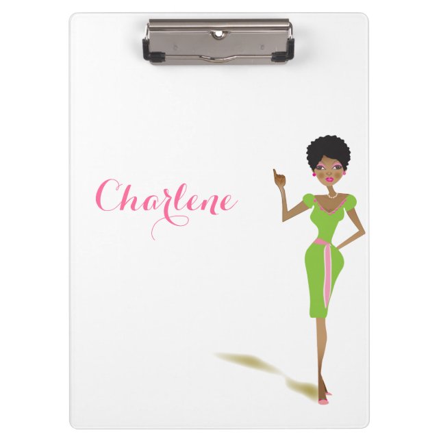 Hübsches Rosa Klemmbrett (Vorderseite)