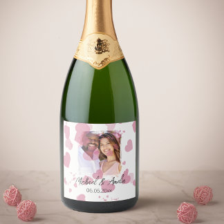 Hübsches rosa Liebe Herz Foto Save the Date Karte