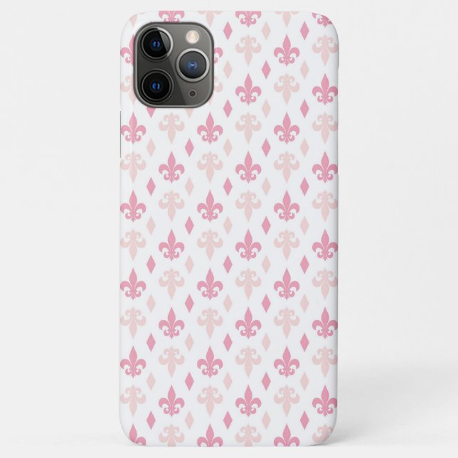 Hübsches rosa Lilien-Muster Case-Mate iPhone Hülle (Rückseite)