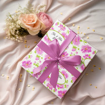 Hübsches rosa Peonys Personalisiertes Wrapping Pap