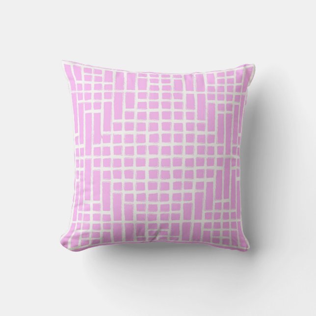 Hübsches rosa Quadrat Kissen (Vorderseite)