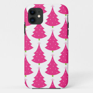 Hübsches rosa Retro Weihnachtsbaum-Muster title_seo2