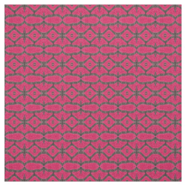 Hübsches rosa schwarzes Muster Stoff (Muster)
