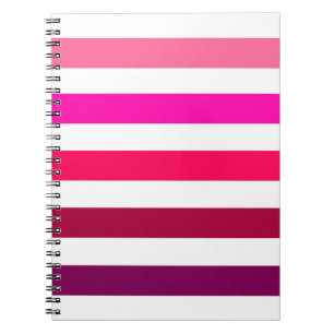Hübsches rosa Streifen-Notebook Notizblock