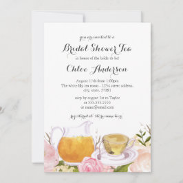 Hübsches Rosa Teacup Brautparty laden Einladung
