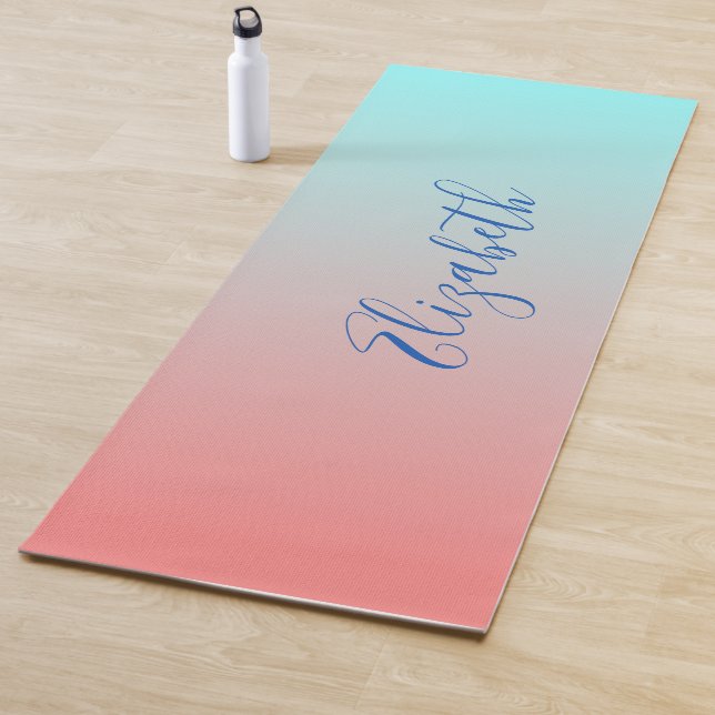 Hübsches Rosa und Blau Ombre Yogamatte (Beispiel)