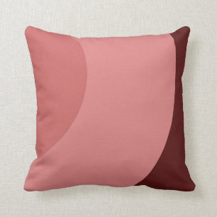 Hübsches Rosa und Burgund-Muster Kissen