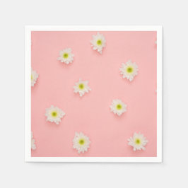 Hübsches Rosa- und Daisy-Design Serviette