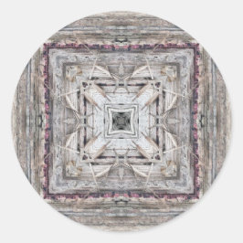 Hübsches rosafarbenes Aztekemuster Inspiriert Must Runder Aufkleber