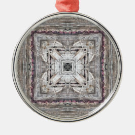 Hübsches rosafarbenes Aztekemuster Inspiriert Must Silbernes Ornament