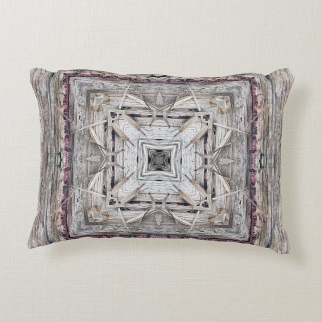 Hübsches rosafarbenes Aztekemuster Inspiriert Must Zierkissen (Rückseite)