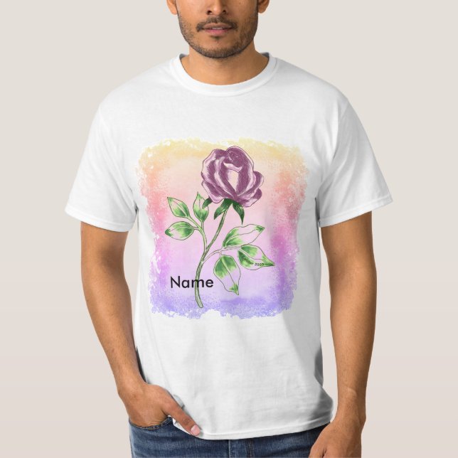 Hübsches Rose T-Shirt (Vorderseite)