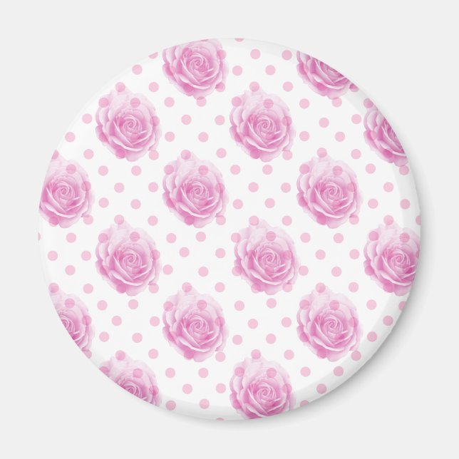 Hübsches Rosenmuster Magnet (Vorne)