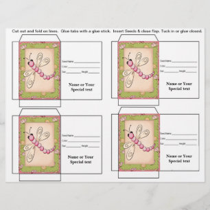 Hübsches Samenpäckchen-Geschenk oder -Mitgebsel Flyer