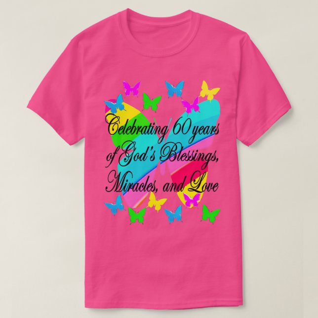 HÜBSCHES SCHALTFLY 60. GEBURTSTAG-DESIGN T-Shirt (Design vorne)