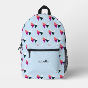 Hübsches Schleifenmuster Kinder personalisierte bl Bedruckter Rucksack