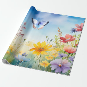 Hübsches Schmetterling im Schmetterlingsgarten Geschenkpapier