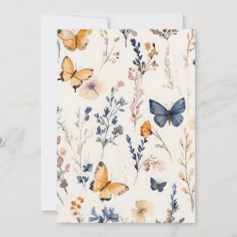 Hübsches Schmetterlingsfeld Einladung