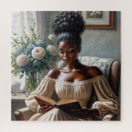 Hübsches Schwarzes Girl Lesen eines Buches