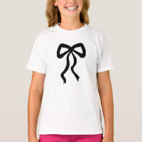 Hübsches Schwarzes Ribbon Bow Festive Girl