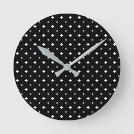 Hübsches Schwarzweißmuster, einfach Runde Wanduhr