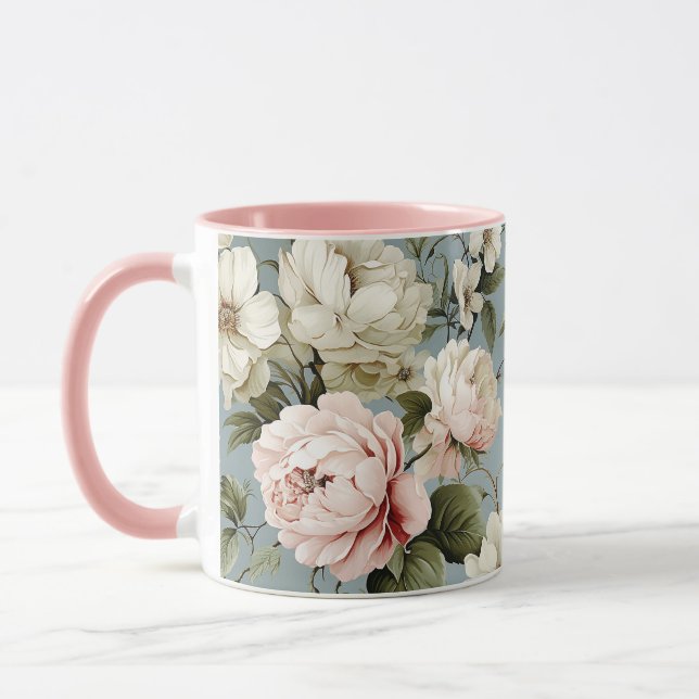 Hübsches Shabby Chic Blume Floral Tasse (Links)