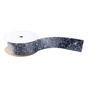 Hübsches Silber-Grau-Glitter-Design Satinband