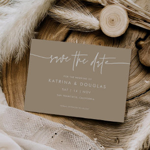 Hübsches Skript Save the Date Hochzeitsankündigung Einladung