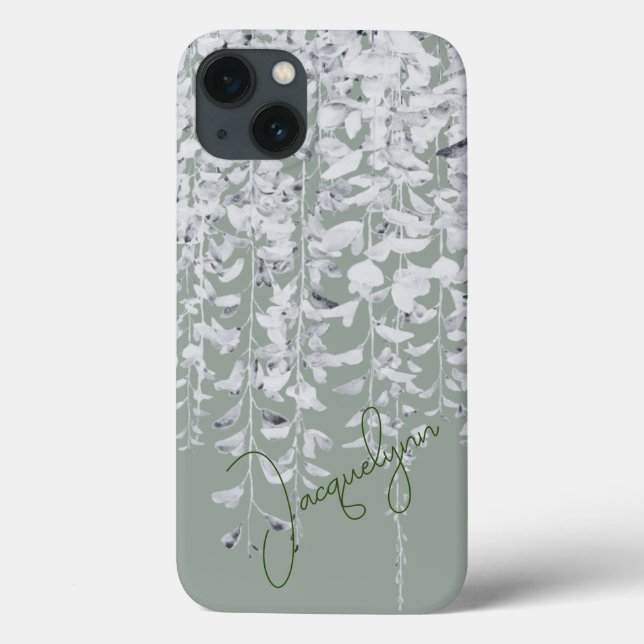Hübsches Soft Silver Hangwisteria Case-Mate iPhone Hülle (Rückseite)