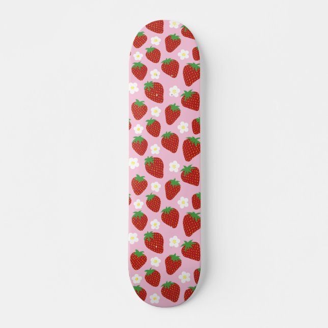 Hübsches Sommer-Erdbeermuster Skateboard (Vorne)