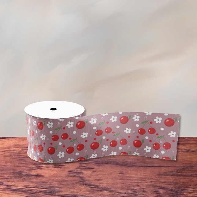 Hübsches Sommerkreuz Muster Ribbon Ripsband (Cute summer cherry pattern ribbon .
)
