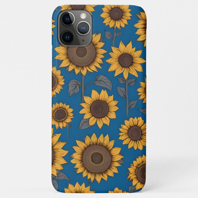 Hübsches Sonnenblumenmuster Case-Mate iPhone Hülle (Rückseite)