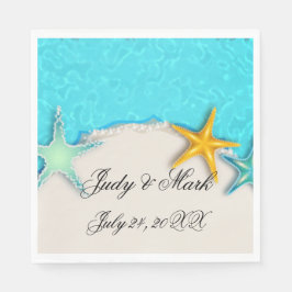Hübsches Starfish Summer Beach Paper Napkins Serviette