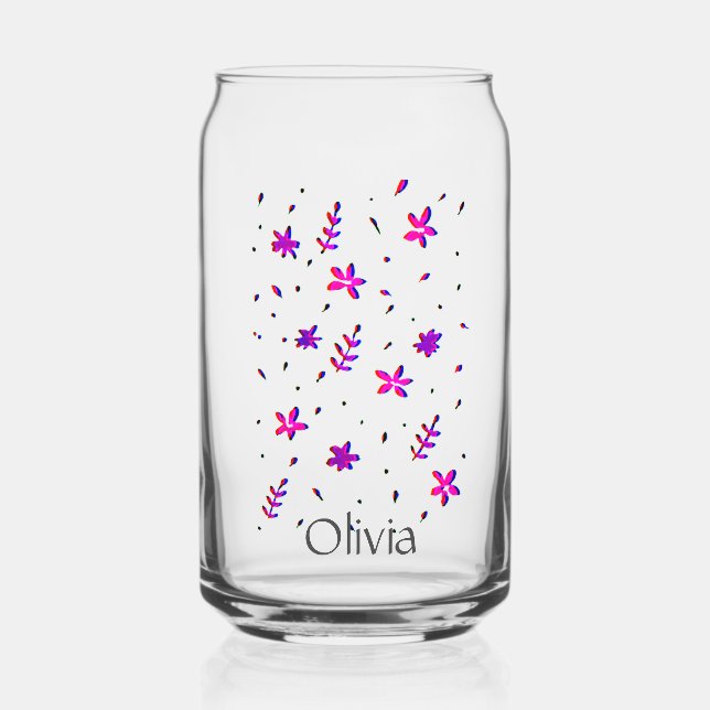 Hübsches Sweet Modern Blume Design Dosenglas (Vorderseite)