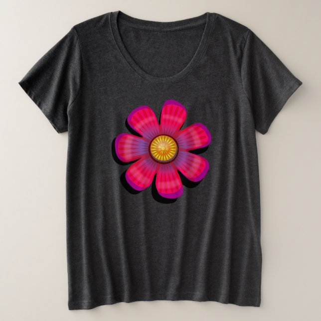 Hübsches T-Shirt der rosa Blume (Design vorne)