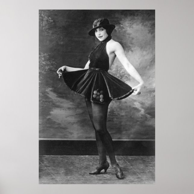Hübsches Tanzmädchen der 1910er Poster (Vorne)