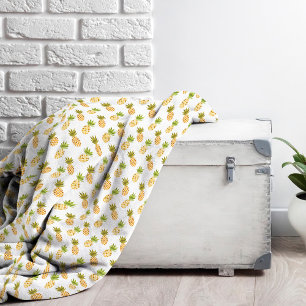 Hübsches tropisches Aquarell-Ananas-Muster Fleecedecke