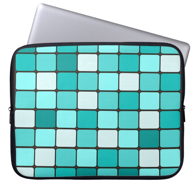 Hübsches Türkis-Aqua-aquamarines Laptopschutzhülle (Vorderseite)