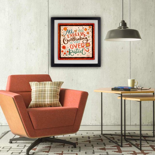 Hübsches Überdenken von Flora und Fauna, Inspirier Poster (Over thinking Post Poster by Inspirivity)